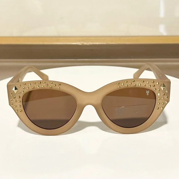 Frye | Accessories | Frye 21 Gold Square Cat Eye Studded  display picture 2
